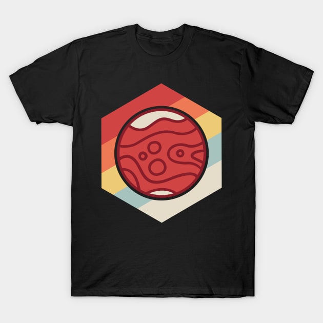 Retro Vintage Planet Mars T-Shirt by MeatMan